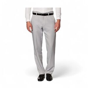 Lt Gray Classic Fit Flat-Front Dress Pants - 38x32